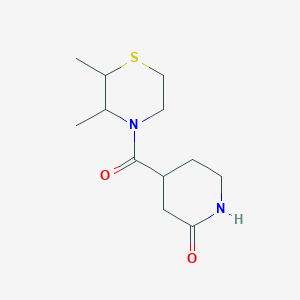 molecular formula C12H20N2O2S B7616531 4-(2,3-Dimethylthiomorpholine-4-carbonyl)piperidin-2-one 