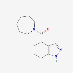 molecular formula C14H21N3O B7616559 azepan-1-yl(4,5,6,7-tetrahydro-1H-indazol-4-yl)methanone 