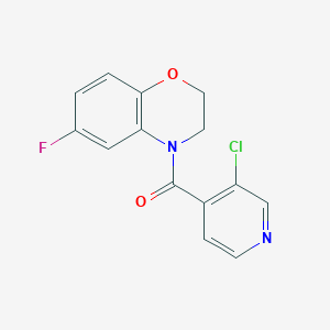 molecular formula C14H10ClFN2O2 B7616572 (3-Chloropyridin-4-yl)-(6-fluoro-2,3-dihydro-1,4-benzoxazin-4-yl)methanone 