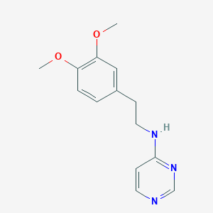 molecular formula C14H17N3O2 B7616583 N-(2-(3,4-Dimethoxyphenyl)ethyl)-4-pyrimidinamine 