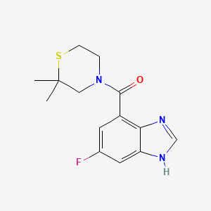 (2,2-dimethylthiomorpholin-4-yl)-(6-fluoro-1H-benzimidazol-4-yl)methanone