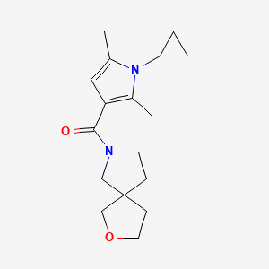 (1-Cyclopropyl-2,5-dimethylpyrrol-3-yl)-(2-oxa-7-azaspiro[4.4]nonan-7-yl)methanone