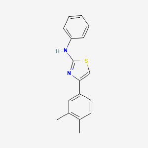 molecular formula C17H16N2S B7616644 4-(3,4-dimethylphenyl)-N-phenyl-1,3-thiazol-2-amine 