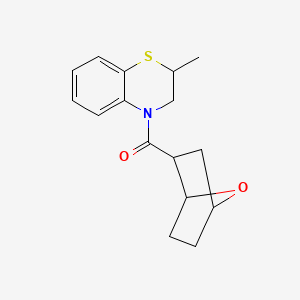 molecular formula C16H19NO2S B7616680 (2-Methyl-2,3-dihydro-1,4-benzothiazin-4-yl)-(7-oxabicyclo[2.2.1]heptan-2-yl)methanone 