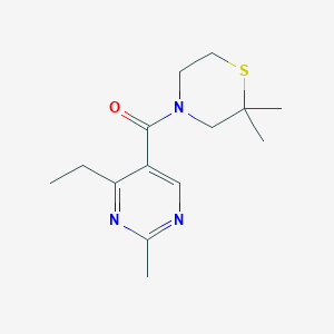 molecular formula C14H21N3OS B7616689 (2,2-Dimethylthiomorpholin-4-yl)-(4-ethyl-2-methylpyrimidin-5-yl)methanone 