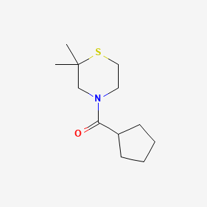 molecular formula C12H21NOS B7616692 Cyclopentyl-(2,2-dimethylthiomorpholin-4-yl)methanone 