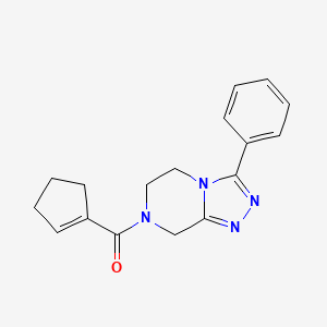 cyclopenten-1-yl-(3-phenyl-6,8-dihydro-5H-[1,2,4]triazolo[4,3-a]pyrazin-7-yl)methanone