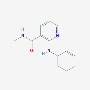 molecular formula C13H17N3O B7616714 2-(cyclohex-2-en-1-ylamino)-N-methylpyridine-3-carboxamide 