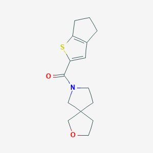 molecular formula C15H19NO2S B7616722 5,6-dihydro-4H-cyclopenta[b]thiophen-2-yl(2-oxa-7-azaspiro[4.4]nonan-7-yl)methanone 