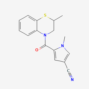 1-Methyl-5-(2-methyl-2,3-dihydro-1,4-benzothiazine-4-carbonyl)pyrrole-3-carbonitrile