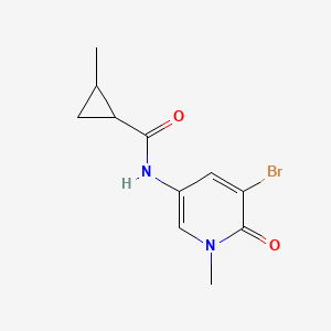 molecular formula C11H13BrN2O2 B7616769 N-(5-bromo-1-methyl-6-oxopyridin-3-yl)-2-methylcyclopropane-1-carboxamide 