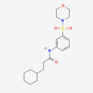 3-cyclohexyl-N-(3-morpholin-4-ylsulfonylphenyl)propanamide