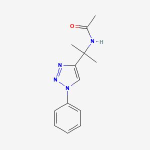 N-[2-(1-phenyltriazol-4-yl)propan-2-yl]acetamide