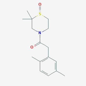 1-(2,2-Dimethyl-1-oxo-1,4-thiazinan-4-yl)-2-(2,5-dimethylphenyl)ethanone