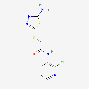 2-[(5-amino-1,3,4-thiadiazol-2-yl)sulfanyl]-N-(2-chloropyridin-3-yl)acetamide