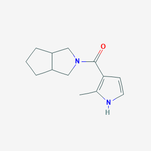 molecular formula C13H18N2O B7616878 3,3a,4,5,6,6a-hexahydro-1H-cyclopenta[c]pyrrol-2-yl-(2-methyl-1H-pyrrol-3-yl)methanone 