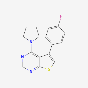 5-(4-Fluorophenyl)-4-(1-pyrrolidinyl)thieno[2,3-d]pyrimidine