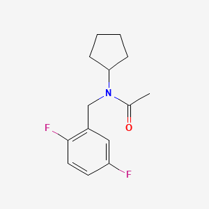 N-cyclopentyl-N-[(2,5-difluorophenyl)methyl]acetamide