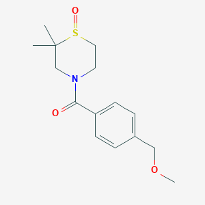 (2,2-Dimethyl-1-oxo-1,4-thiazinan-4-yl)-[4-(methoxymethyl)phenyl]methanone