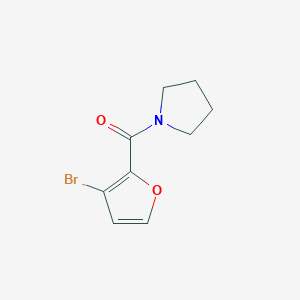 molecular formula C9H10BrNO2 B7616936 (3-Bromofuran-2-yl)-pyrrolidin-1-ylmethanone 