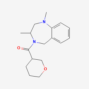 molecular formula C17H24N2O2 B7616939 (1,3-dimethyl-3,5-dihydro-2H-1,4-benzodiazepin-4-yl)-(oxan-3-yl)methanone 