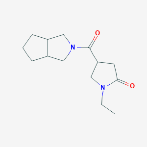 4-(3,3a,4,5,6,6a-hexahydro-1H-cyclopenta[c]pyrrole-2-carbonyl)-1-ethylpyrrolidin-2-one