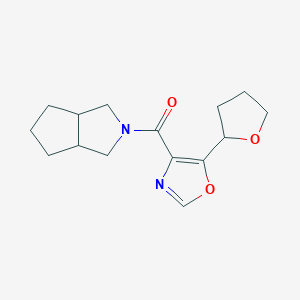 3,3a,4,5,6,6a-hexahydro-1H-cyclopenta[c]pyrrol-2-yl-[5-(oxolan-2-yl)-1,3-oxazol-4-yl]methanone