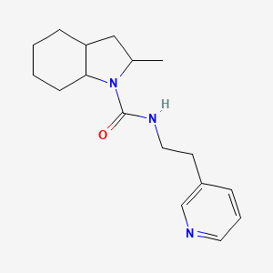 molecular formula C17H25N3O B7616950 2-methyl-N-(2-pyridin-3-ylethyl)-2,3,3a,4,5,6,7,7a-octahydroindole-1-carboxamide 