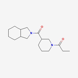 molecular formula C17H28N2O2 B7616971 1-[3-(1,3,3a,4,5,6,7,7a-Octahydroisoindole-2-carbonyl)piperidin-1-yl]propan-1-one 