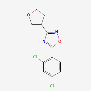 5-(2,4-Dichlorophenyl)-3-(oxolan-3-yl)-1,2,4-oxadiazole