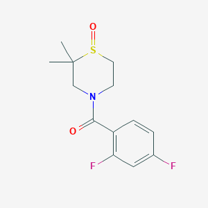 (2,4-Difluorophenyl)-(2,2-dimethyl-1-oxo-1,4-thiazinan-4-yl)methanone