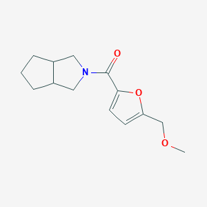 molecular formula C14H19NO3 B7617004 3,3a,4,5,6,6a-hexahydro-1H-cyclopenta[c]pyrrol-2-yl-[5-(methoxymethyl)furan-2-yl]methanone 