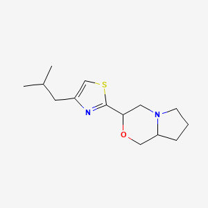 molecular formula C14H22N2OS B7617029 3-[4-(2-methylpropyl)-1,3-thiazol-2-yl]-3,4,6,7,8,8a-hexahydro-1H-pyrrolo[2,1-c][1,4]oxazine 