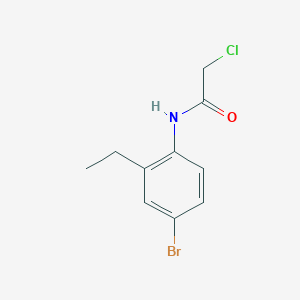 molecular formula C10H11BrClNO B7617062 N-(4-bromo-2-ethylphenyl)-2-chloroacetamide 