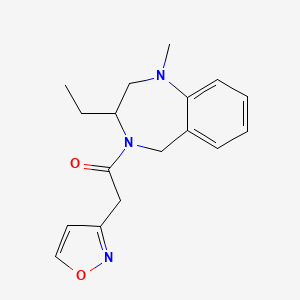 molecular formula C17H21N3O2 B7617098 1-(3-ethyl-1-methyl-3,5-dihydro-2H-1,4-benzodiazepin-4-yl)-2-(1,2-oxazol-3-yl)ethanone 