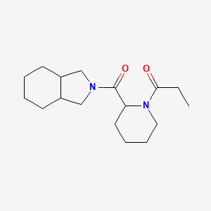 1-[2-(1,3,3a,4,5,6,7,7a-Octahydroisoindole-2-carbonyl)piperidin-1-yl]propan-1-one