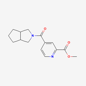 molecular formula C15H18N2O3 B7617111 methyl 4-(3,3a,4,5,6,6a-hexahydro-1H-cyclopenta[c]pyrrole-2-carbonyl)pyridine-2-carboxylate 