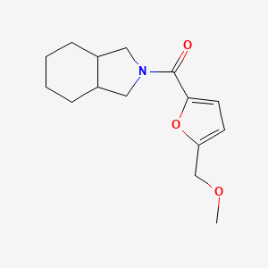 molecular formula C15H21NO3 B7617127 1,3,3a,4,5,6,7,7a-Octahydroisoindol-2-yl-[5-(methoxymethyl)furan-2-yl]methanone 