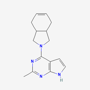 molecular formula C15H18N4 B7617136 4-(1,3,3a,4,7,7a-hexahydroisoindol-2-yl)-2-methyl-7H-pyrrolo[2,3-d]pyrimidine 