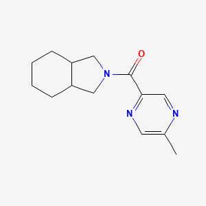 molecular formula C14H19N3O B7617144 1,3,3a,4,5,6,7,7a-Octahydroisoindol-2-yl-(5-methylpyrazin-2-yl)methanone 