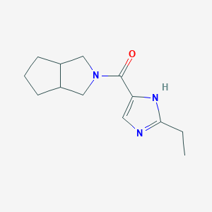 molecular formula C13H19N3O B7617149 3,3a,4,5,6,6a-hexahydro-1H-cyclopenta[c]pyrrol-2-yl-(2-ethyl-1H-imidazol-5-yl)methanone 