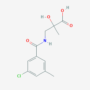 3-[(3-Chloro-5-methylbenzoyl)amino]-2-hydroxy-2-methylpropanoic acid