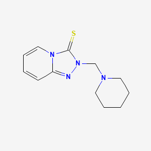 molecular formula C12H16N4S B7617195 2-(Piperidin-1-ylmethyl)-[1,2,4]triazolo[4,3-a]pyridine-3-thione 