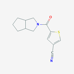 5-(3,3a,4,5,6,6a-hexahydro-1H-cyclopenta[c]pyrrole-2-carbonyl)thiophene-3-carbonitrile