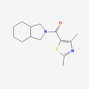 molecular formula C14H20N2OS B7617263 1,3,3a,4,5,6,7,7a-Octahydroisoindol-2-yl-(2,4-dimethyl-1,3-thiazol-5-yl)methanone 