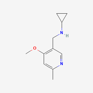 N-[(4-methoxy-6-methylpyridin-3-yl)methyl]cyclopropanamine