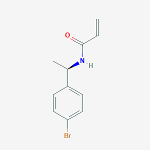 molecular formula C11H12BrNO B7617310 N-[(1R)-1-(4-bromophenyl)ethyl]prop-2-enamide 