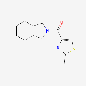 molecular formula C13H18N2OS B7617311 1,3,3a,4,5,6,7,7a-Octahydroisoindol-2-yl-(2-methyl-1,3-thiazol-4-yl)methanone 