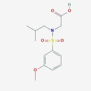 2-[(3-Methoxyphenyl)sulfonyl-(2-methylpropyl)amino]acetic acid