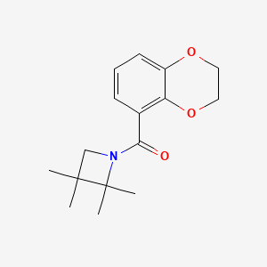 molecular formula C16H21NO3 B7617335 2,3-Dihydro-1,4-benzodioxin-5-yl-(2,2,3,3-tetramethylazetidin-1-yl)methanone 